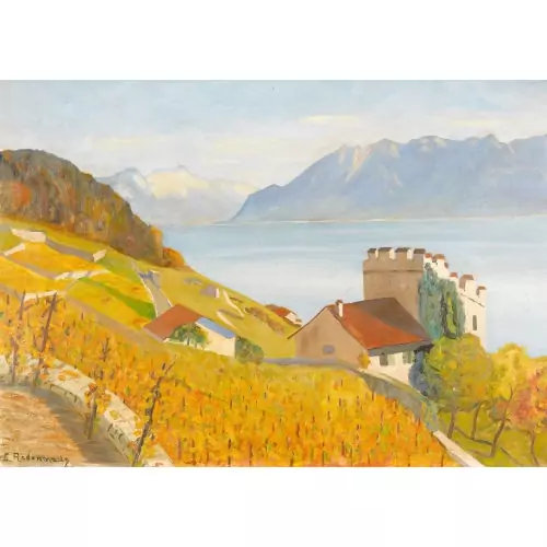 Le Lavaux avec la Tour de Marsens