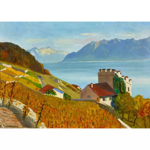 Le Lavaux avec la Tour de Marsens