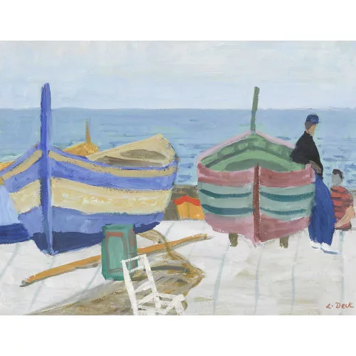 Leo Deck — "Fischerboote in Nizza".