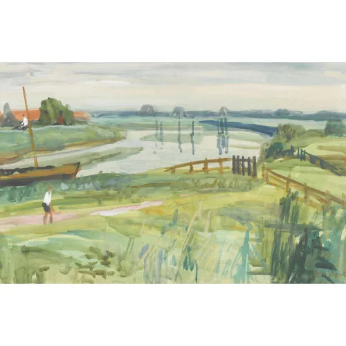 Leo Deck — Sommerliche Flusslandschaft.