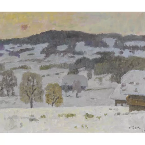 Leo Deck — Abendliche Winterlandschaft.