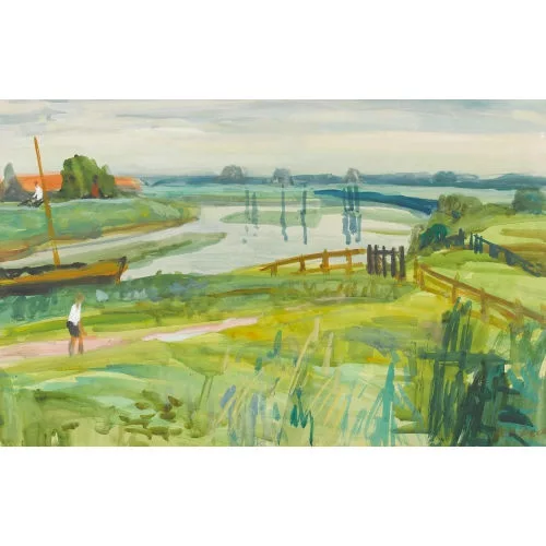 Leo Deck — Sommerliche Flusslandschaft.