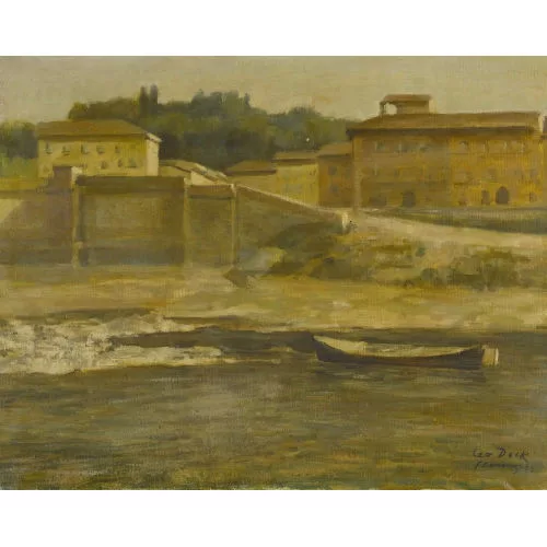Leo Deck — Uferpartie bei Florenz.