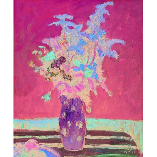 Leo Deck — Stillleben mit Blumen in einer Vase.