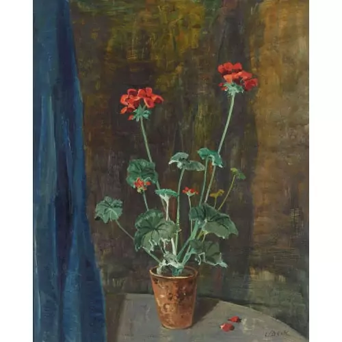 Stillleben mit Geranien