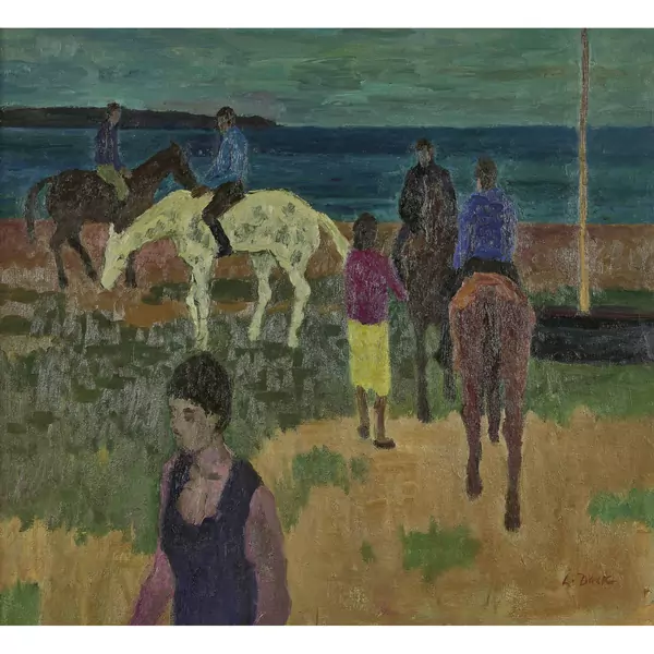 "Reiter am Strand"