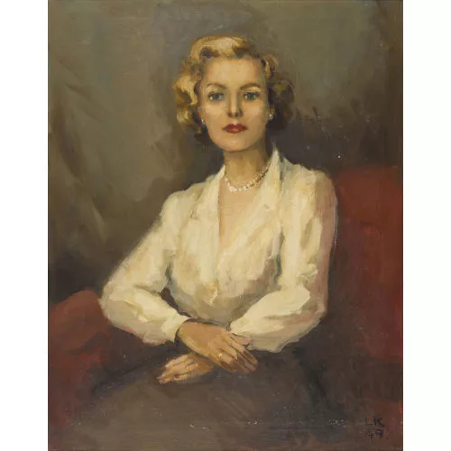 Leo Kästli — Porträt einer eleganten Dame.