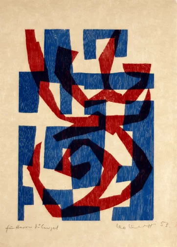 Leo Leuppi — 2 Blätter: Ohne Titel; Ohne Titel, 1953