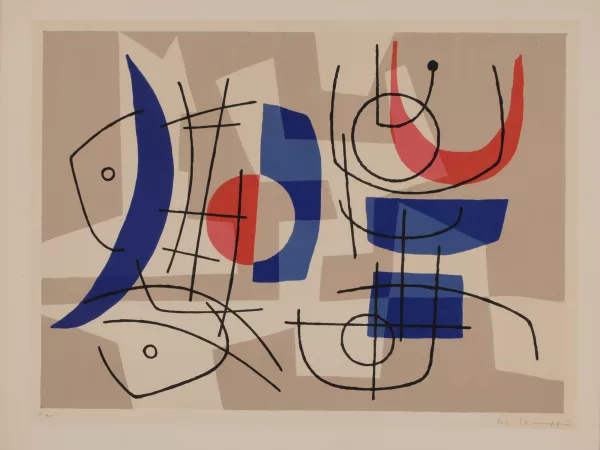 Leo Leuppi — 2 Blätter: Ohne Titel, 1958