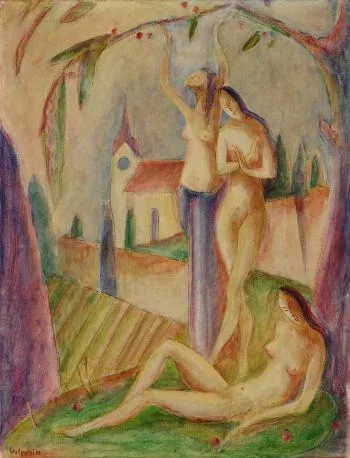 Leo Leuppi — Drei Akte vor Landschaft