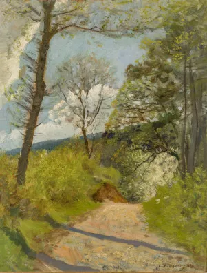Léo-Paul Robert — Chemin au printemps