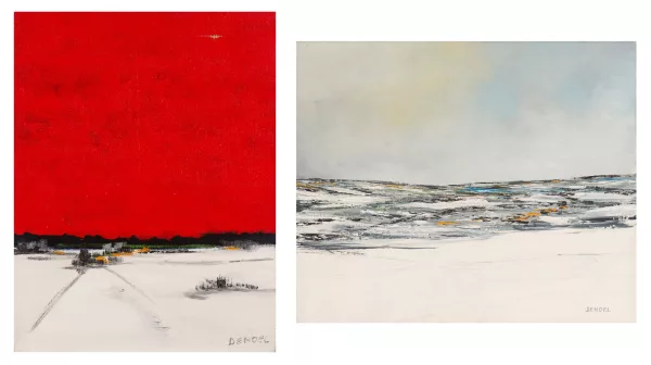 Léon Denoël — DENOEL (né en 1934), deux huiles sur toile