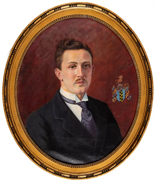 Léon Prêtre — Portrait eines Herrn mit Wappen