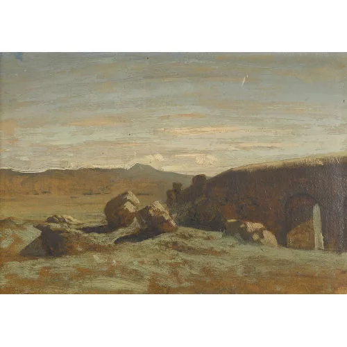 Léon Berthoud — Römische Landschaft mit Ruinen.