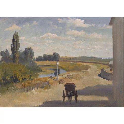 Léon Berthoud — Sommerliches Flussufer.