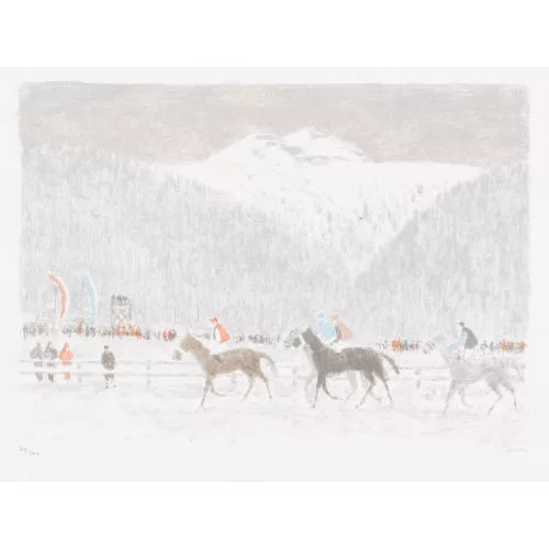 Leonhard Meisser — Polospieler im Winter.