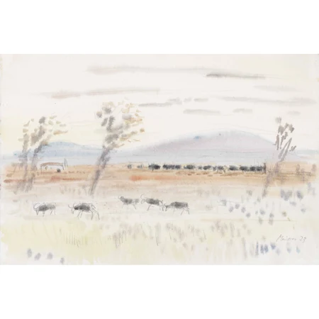 Herde in weiter Landschaft