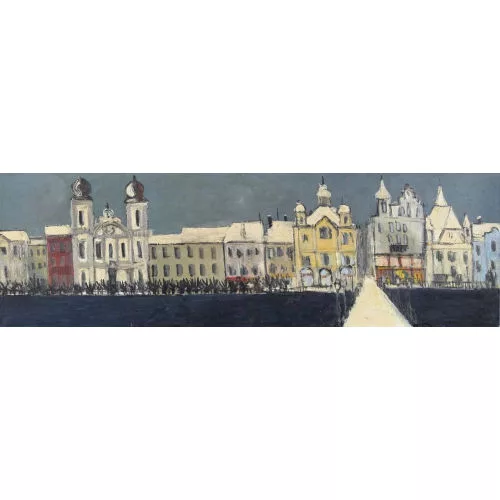 Leopold Haefliger junior — Blick von der Kramgasse in Luzern gegen die Jesuitenkirche.