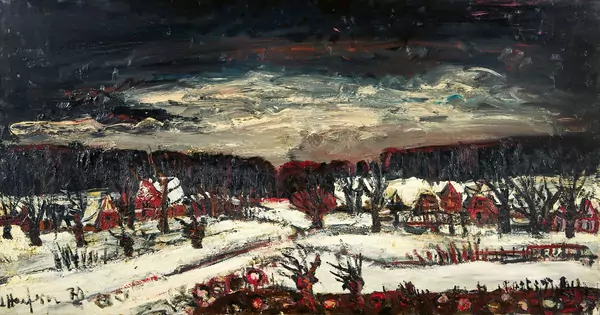 «Winterdorf (Vorabend)» – 1970 – Leopold Haefliger