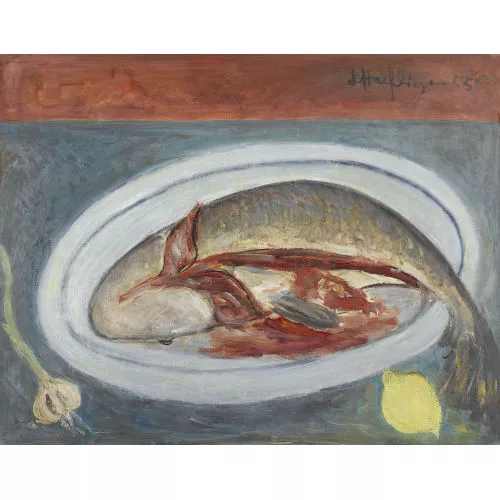 Leopold Haefliger junior — Stillleben mit Fisch.