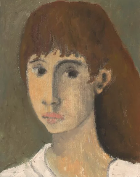 Leopold Haefliger junior — Portraitstudie von Ann, der Frau des Künstlers, 1960
