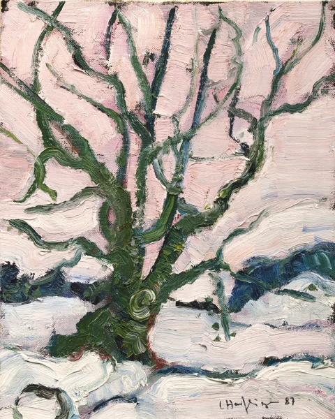 Leopold Haefliger junior — Kleine Winterlandschaft, 1987