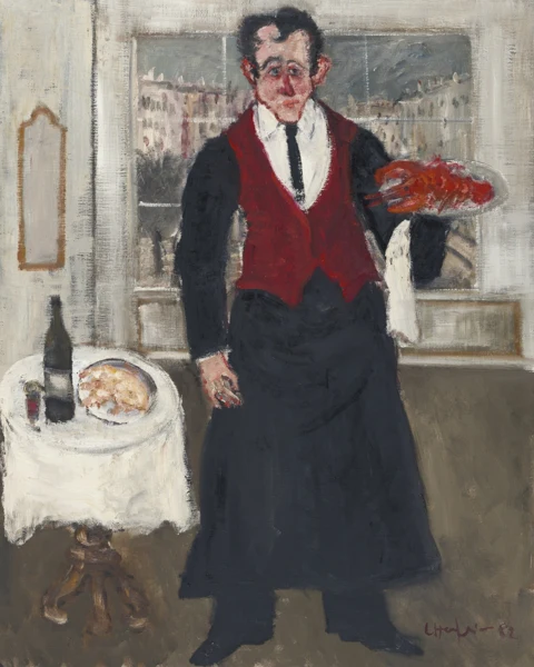 Leopold Haefliger junior — KELLNER MIT HUMMER, 1982WAITER WITH LOBSTER, 1982
