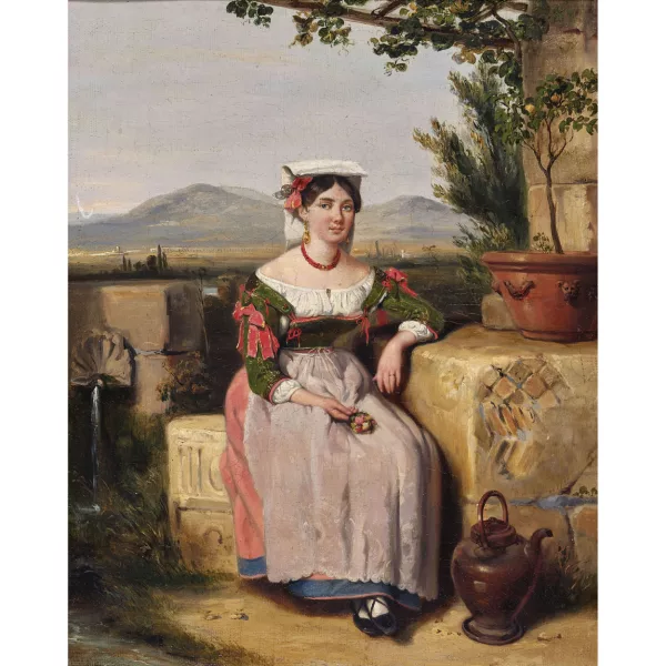 Léopold Robert — Jeune paysanne romaine.
