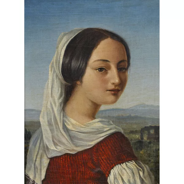Léopold Robert — Junge Römerin in weiter Landschaft.