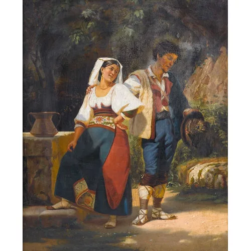 Léopold Robert — Jeune fille et paysan.