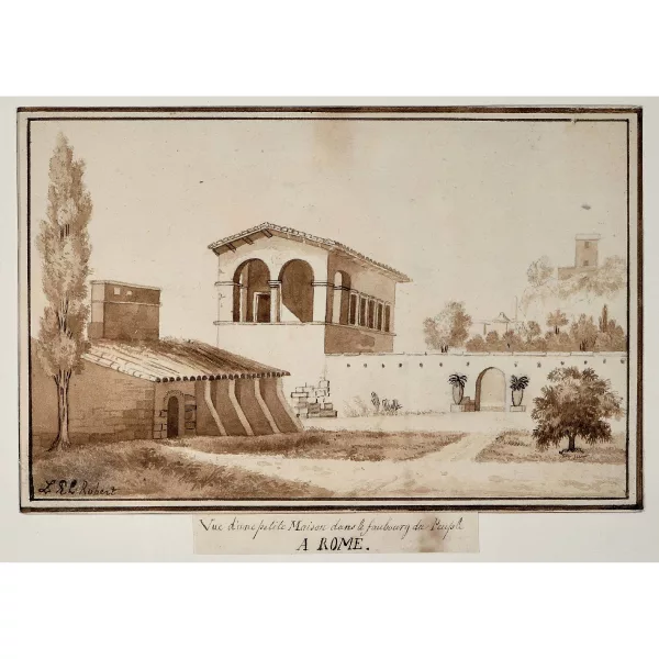 Léopold Robert — "Vue d'une petite Maison dans le faubourg du Peuple à Rome".