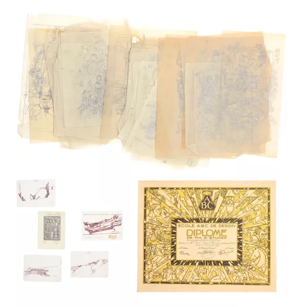Lermite — Jean-Pierre SCHMID dit LERMITE (1920-1977), 26 dessins humoristiques