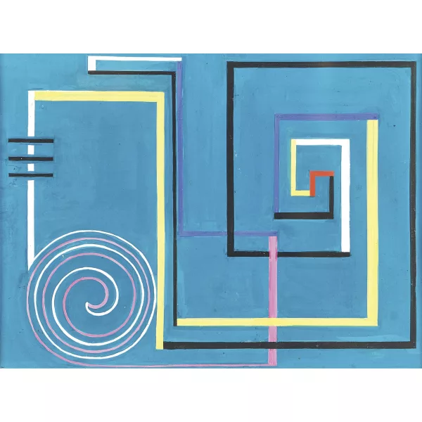 Lili Erzinger — "Lignes colorées".