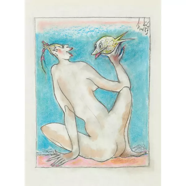 Frau mit Fisch