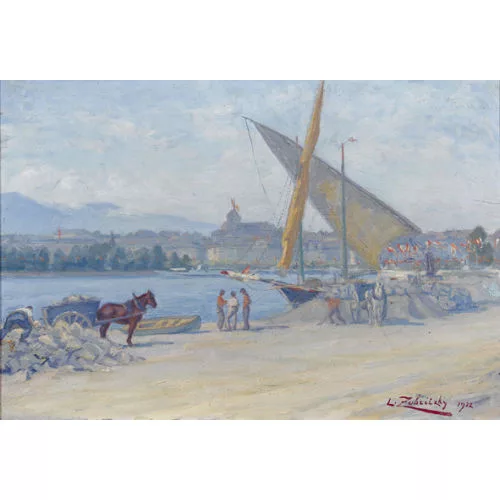 Lorand Zubritzky — Sommerliche Quaiansicht in Genf.