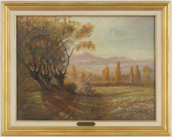 Louis Amédée Baudit — Paysage de campagne et berger