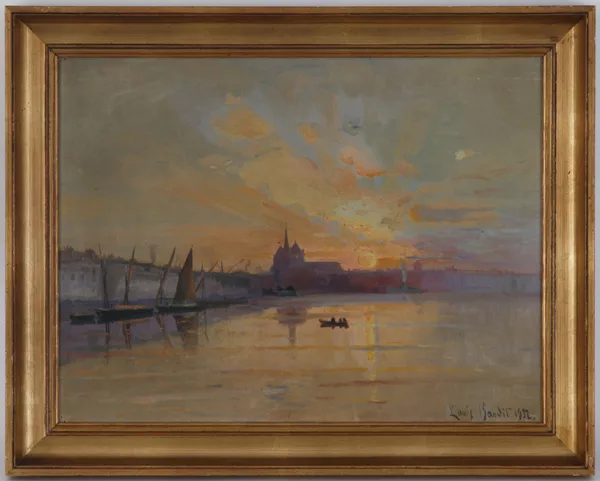 Louis Amédée Baudit — Coucher de soleil depuis le quai des Eaux-Vives