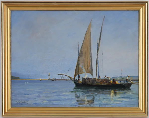 Louis Amédée Baudit — Barque sur le lac
