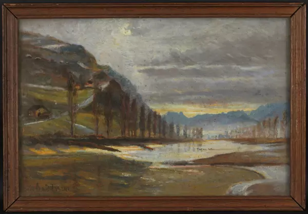 Paysage au coucher du soleil