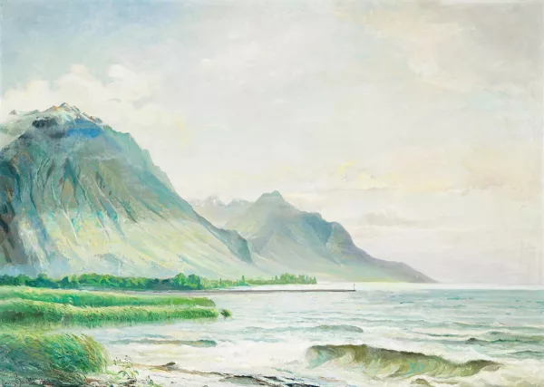 Louis Amédée Baudit — Le Grammont et le Léman, d'après nature