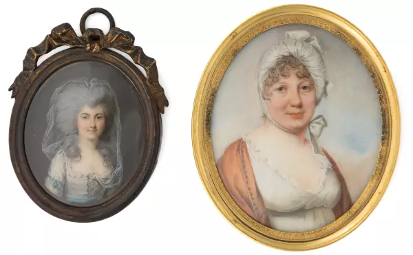 Portrait von jeweils einer Dame