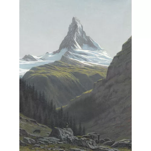 Louis Daniel Edouard Gaulis — Alpweide mit dem Matterhorn.