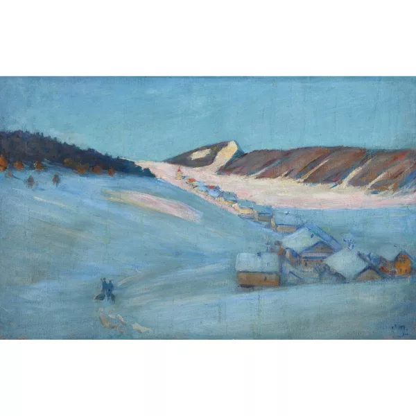 Louis de Meuron — Paysage hivernal dans la vallée de la Sagne.