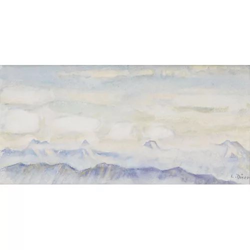 Louis Dürr — Stockhornkette mit Wolken.