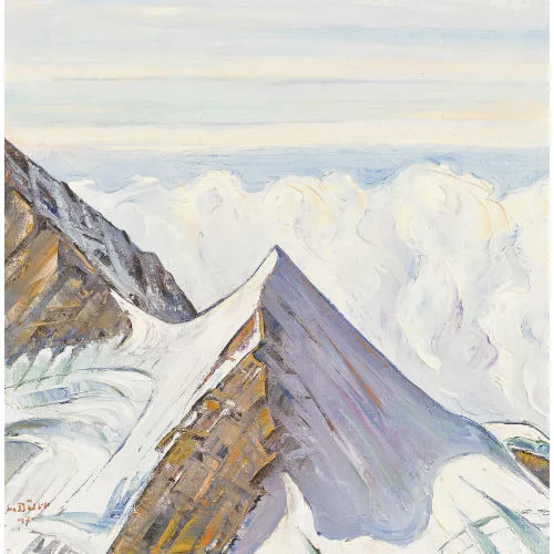 Louis Dürr — Die Mathildenspitze am Nordostgrat der Jungfrau.