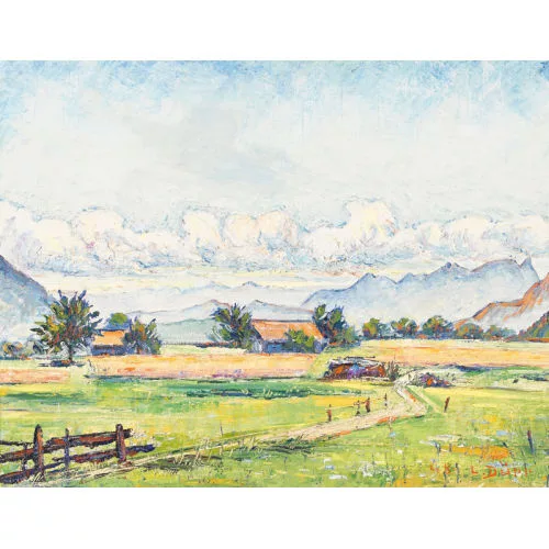 Louis Dürr — "Feldweg bei Interlaken".