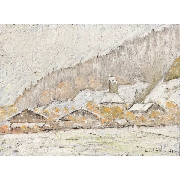 Louis Dürr — "Gsteig im Schnee".