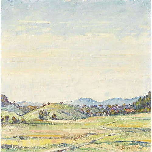 Louis Dürr — Hügelige Landschaft im Herbst.