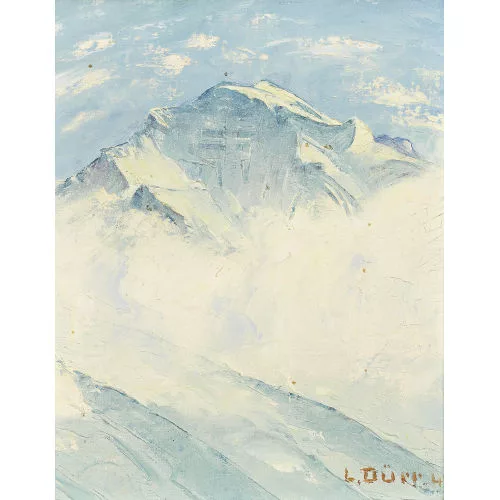 Louis Dürr — Blick auf die Jungfrau bei blauem Himmel.