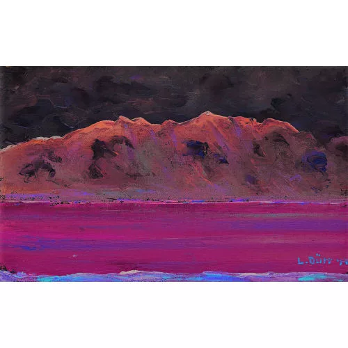 Louis Dürr — Thunersee mit Bergpanorama.